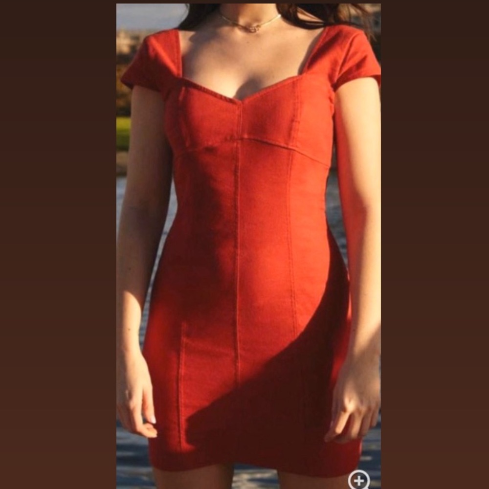 LOTTIE MOSS // PACSUN Bustier Red Sundress